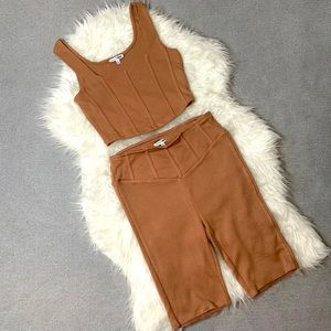 FashionNova Nude Top & Shorts Set